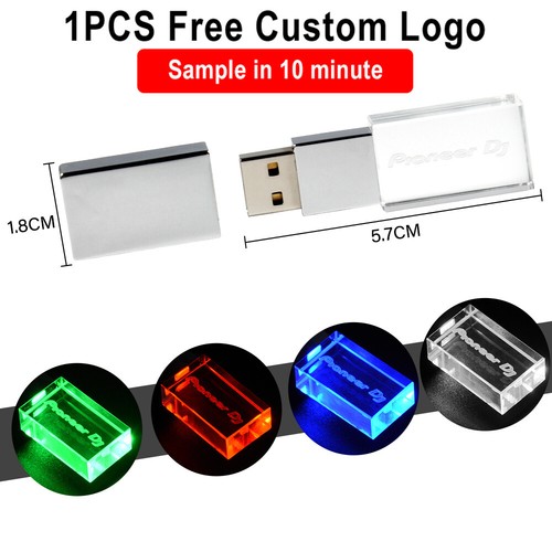Led crystal usb dj flash - crystal, 2.0